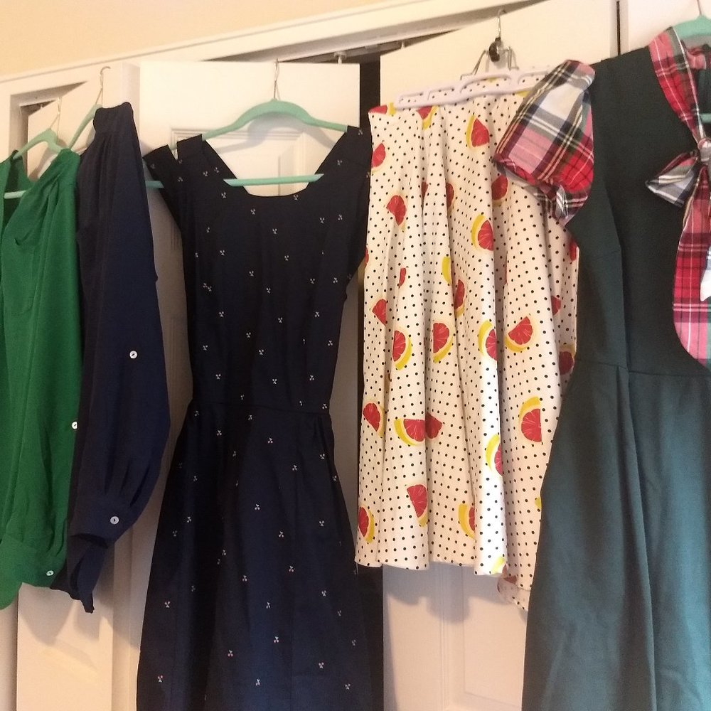 Modcloth medium dress skirt shirt lot multiple